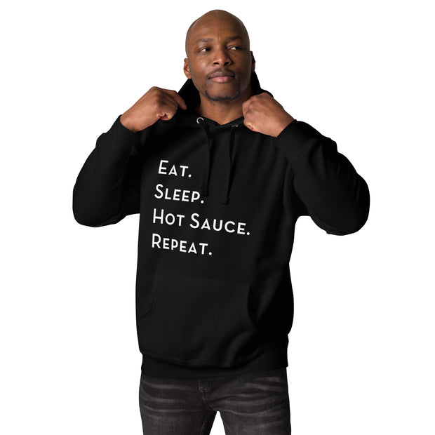 Unisex Hoodie Eat Sleep Hot Sauce Repeat