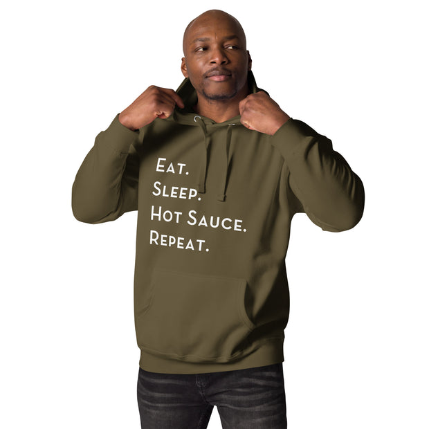 Unisex Hoodie Eat Sleep Hot Sauce Repeat